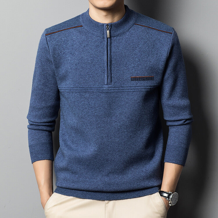 Men’s Classic Half Zip Polo Sweater