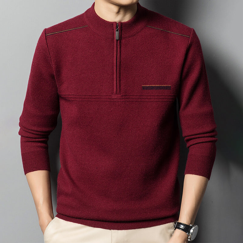 Men’s Classic Half Zip Polo Sweater