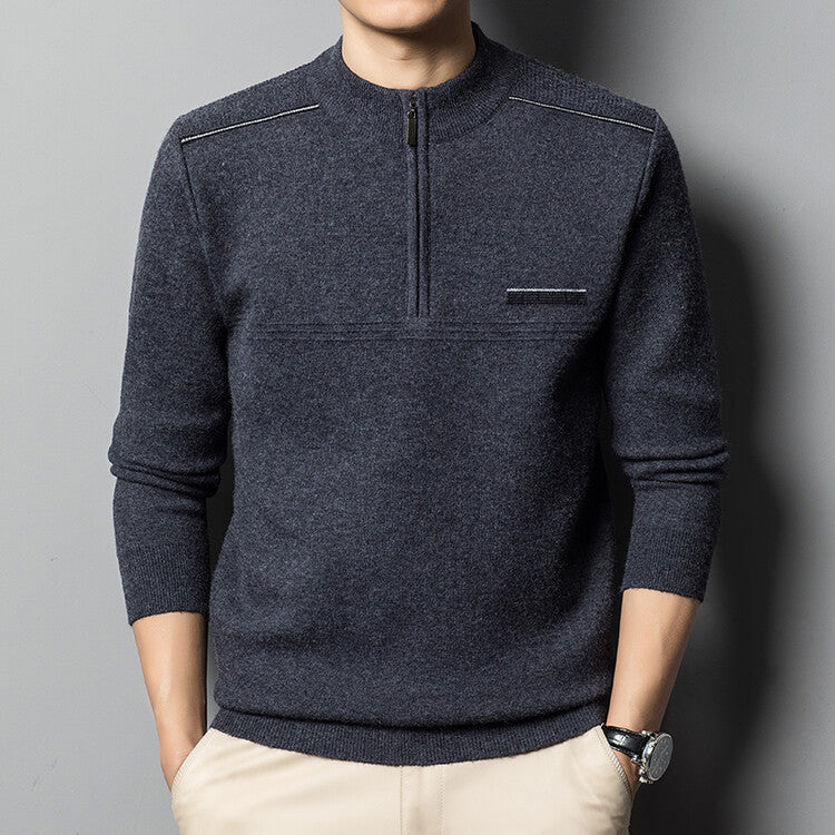 Men’s Classic Half Zip Polo Sweater