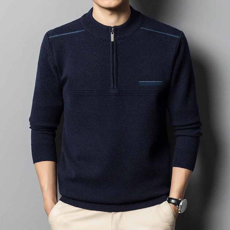 Men’s Classic Half Zip Polo Sweater