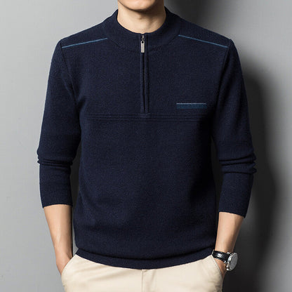 Men’s Classic Half Zip Polo Sweater