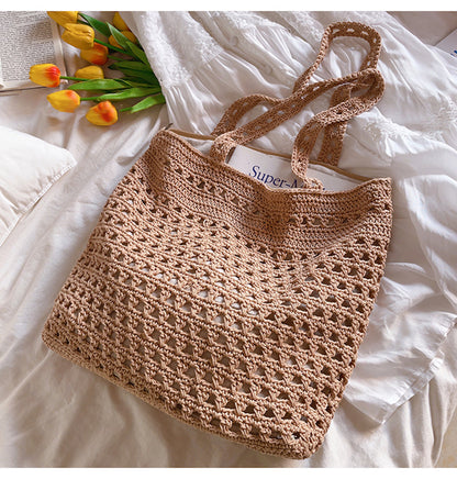 Ladies Handmade Spacious Crocheted Shoulder Bag