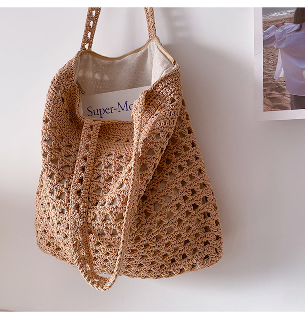 Ladies Handmade Spacious Crocheted Shoulder Bag