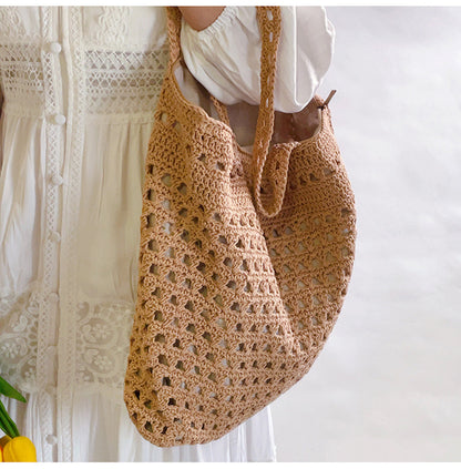 Ladies Handmade Spacious Crocheted Shoulder Bag