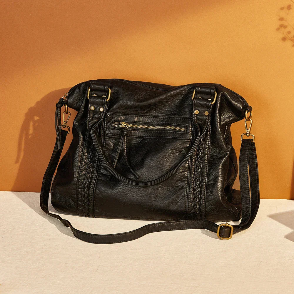 Classic Vintage Leather Shoulder Bag