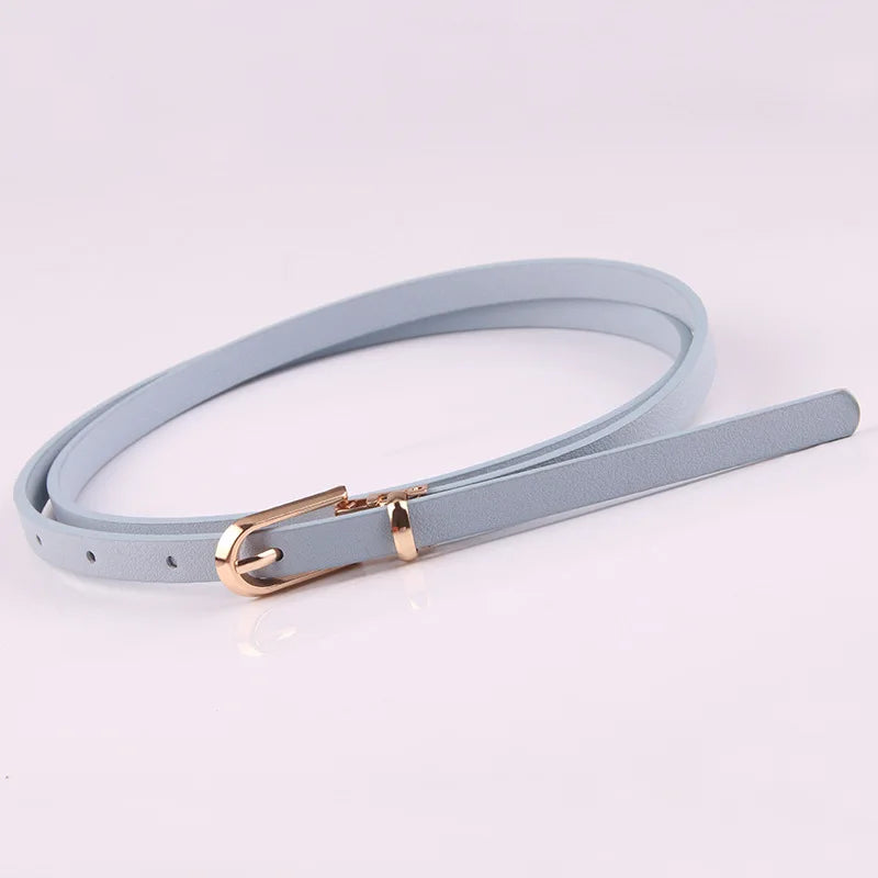 Fashionable Women’s Thin Waist Buckle Belt