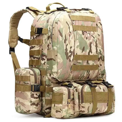 4in1 Military Tactical Camouflage Backpack Outdoor Camping Pack Ready 55L Capacity