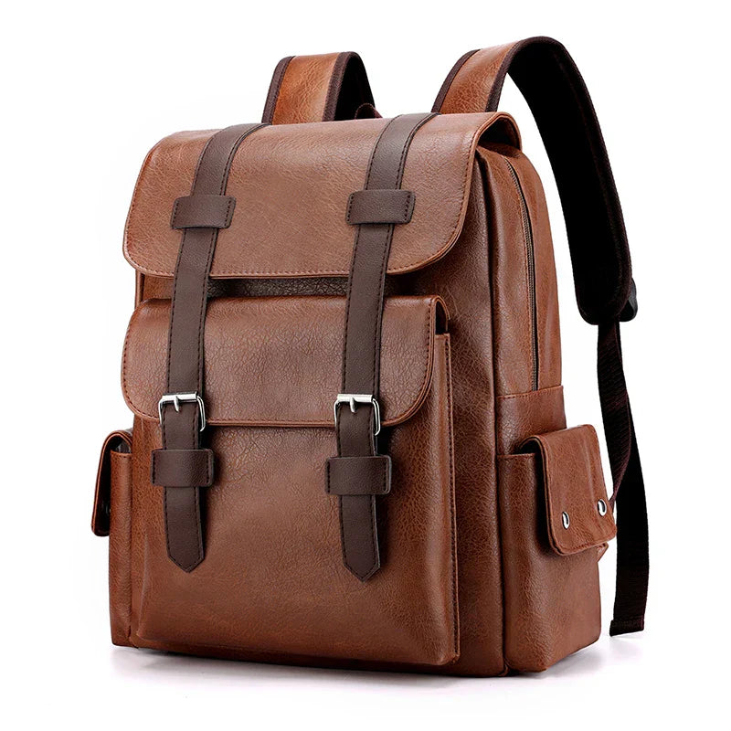 Stylish PU Leather Laptop Backpack Business and Travel Pack Ready 16 inch