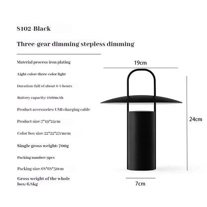 Waterproof USB Touch Dimming Table Lamp