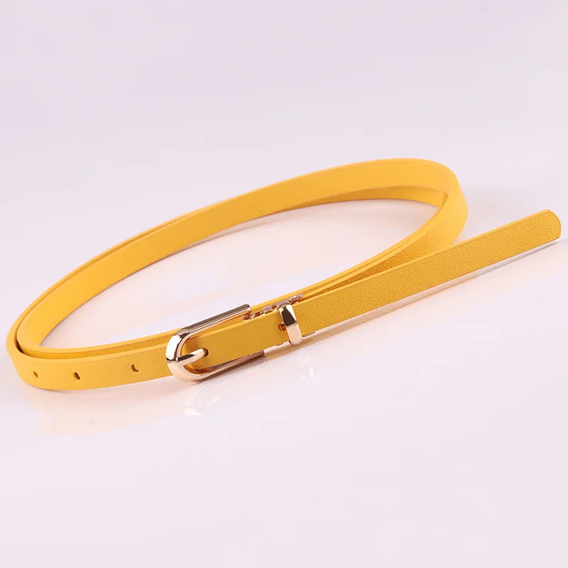 Fashionable Women’s Thin Waist Buckle Belt