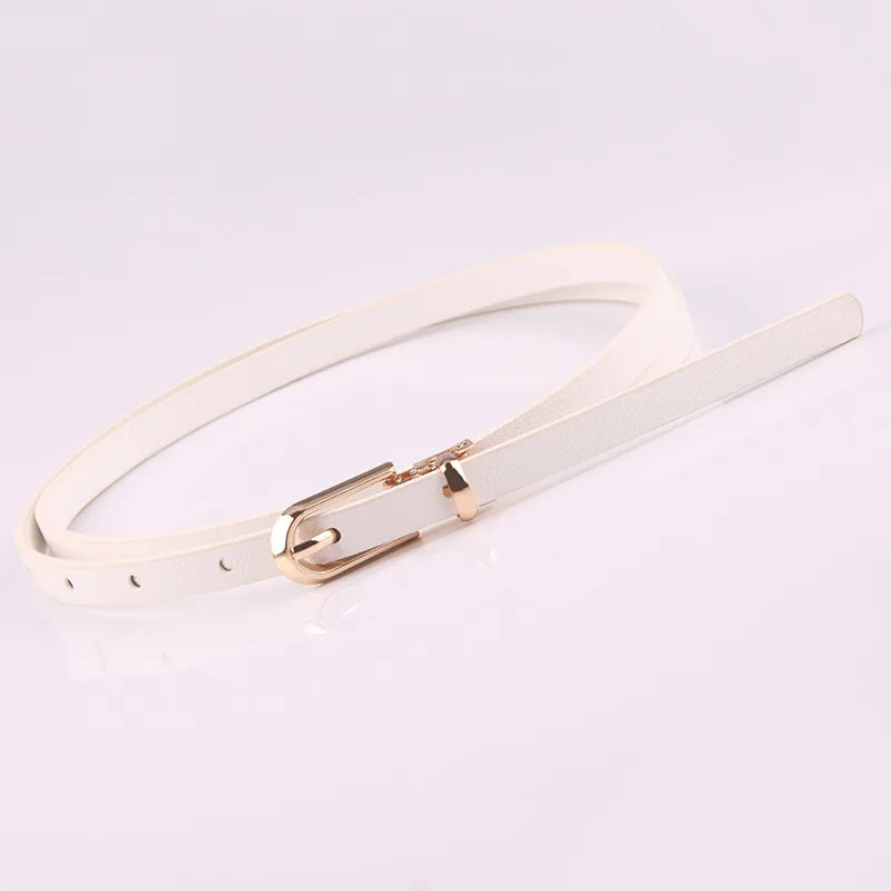 Fashionable Women’s Thin Waist Buckle Belt