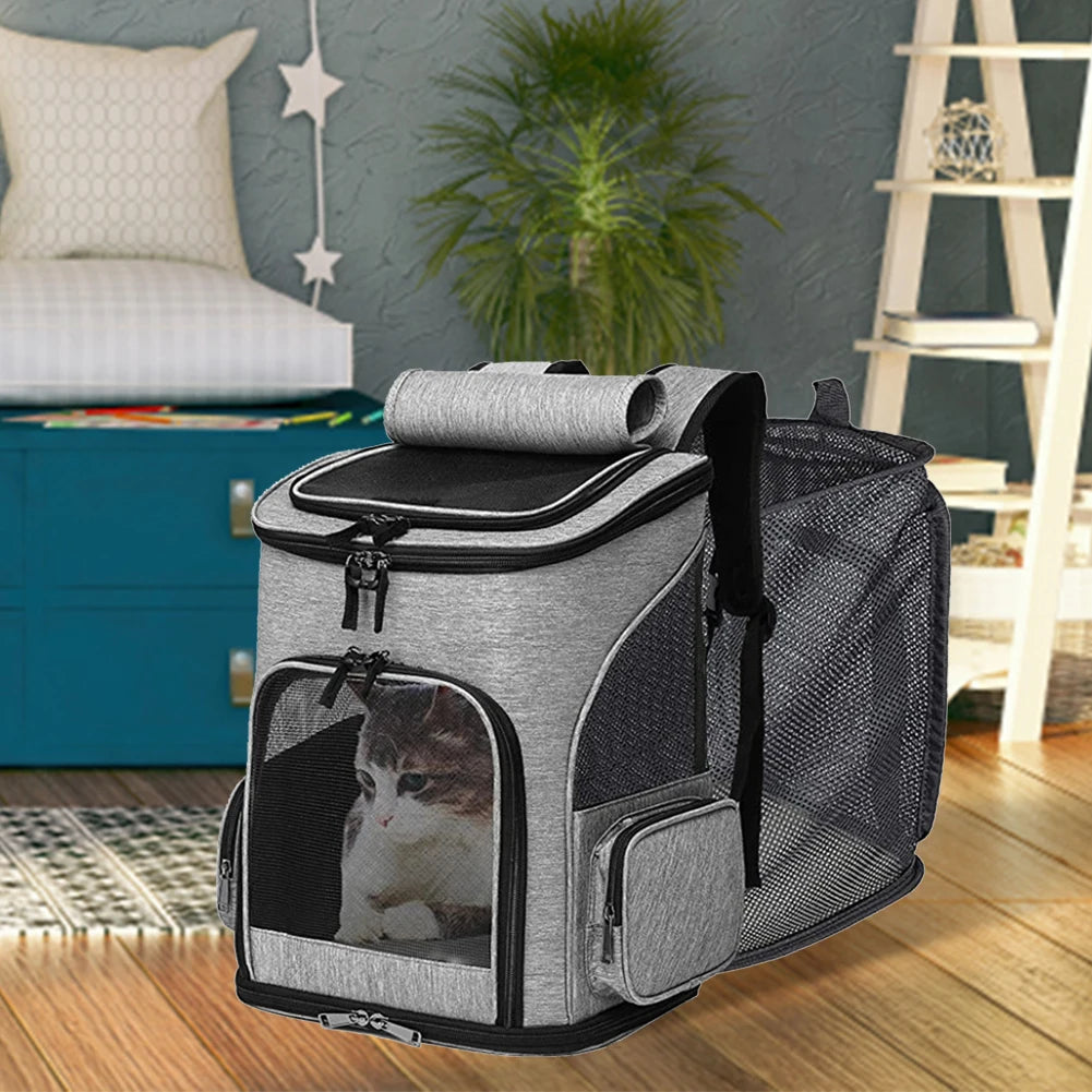 Ultimate Pet Travel Backpack  Breathable Design for Cats and Dogs, Nylon  Pack Ready