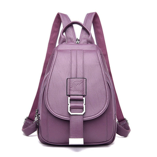 Chic and Stylish Leather Backpack for Urban Elegance Daily Use Pack Ready Compact Size