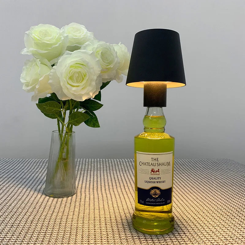 Table Lamp With Wine Bottle Lampshade