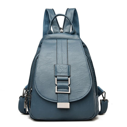 Stylish Leather Backpack for Urban Elegance Daily Use, City Travel Pack Ready Single Size