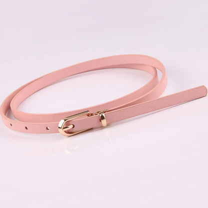 Fashionable Women’s Thin Waist Buckle Belt