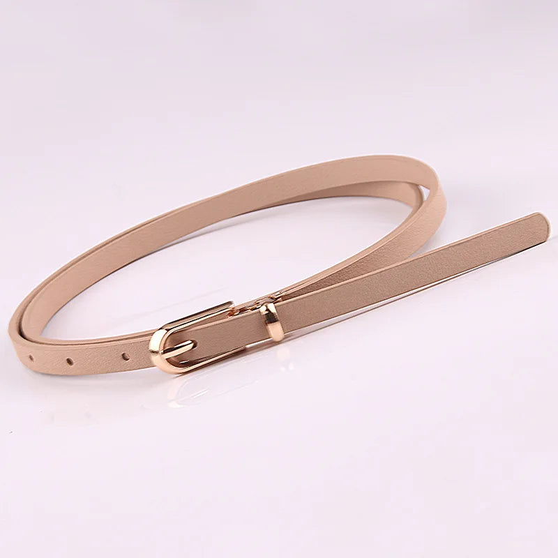 Fashionable Women’s Thin Waist Buckle Belt