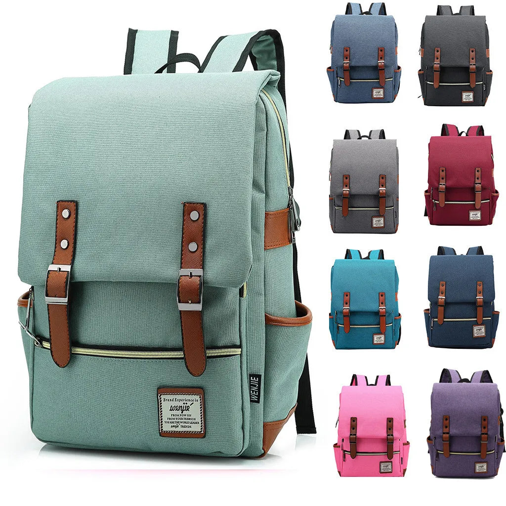 Vintage Laptop Backpack Canvas for Travel and Daily 14 and 16 Inches