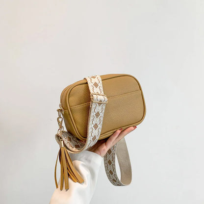 TasselChic Crossbody Bag With Double Straps