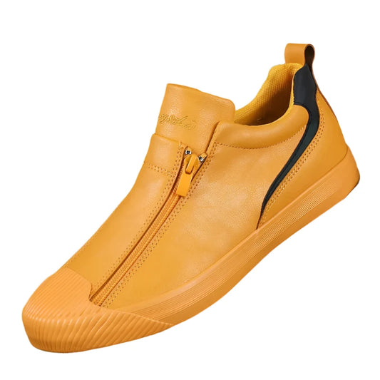 Men's Leather Sneakers with Soft Soles