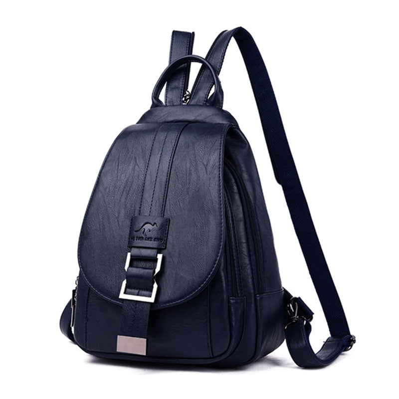 Stylish Leather Backpack for Urban Elegance Daily Use, City Travel Pack Ready Single Size