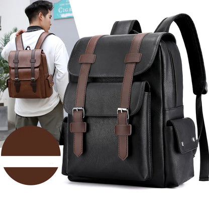 Stylish PU Leather Laptop Backpack Business and Travel Pack Ready 16 inch