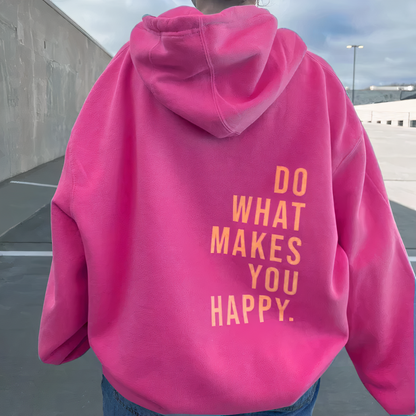 Women’s Cozy Text Print Hooded Sweater