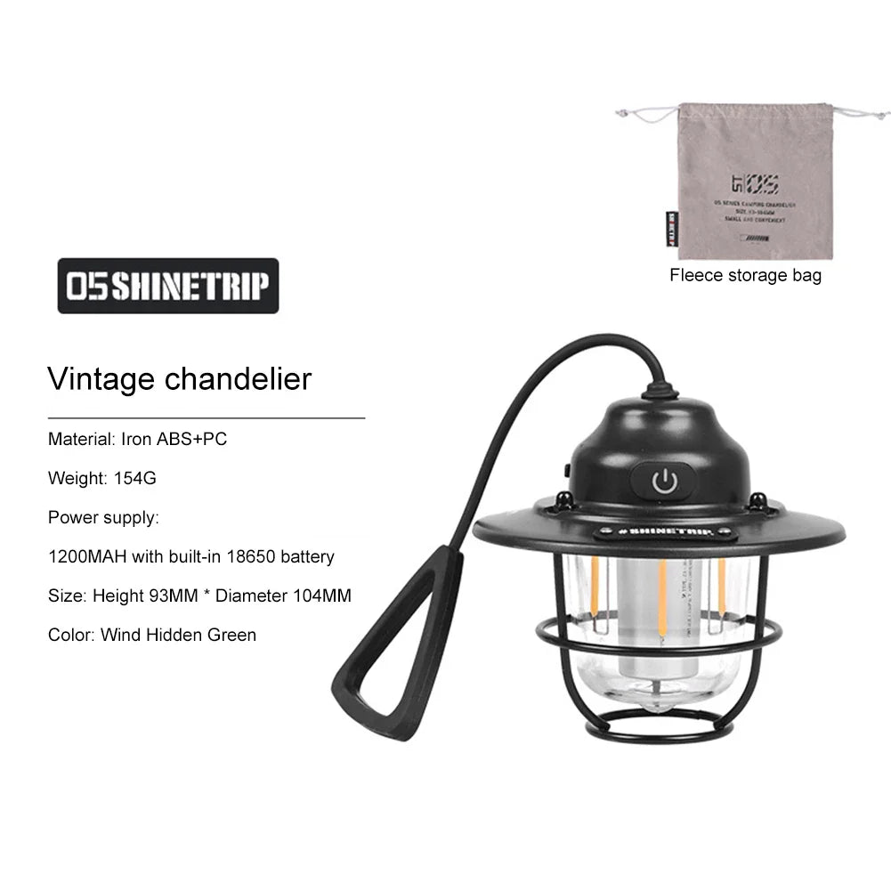 Vintage Inspired Rechargeable LED Camping Lantern