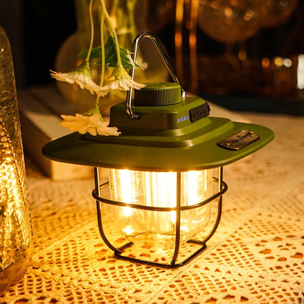 Vintage Rechargeable LED Camping Lantern