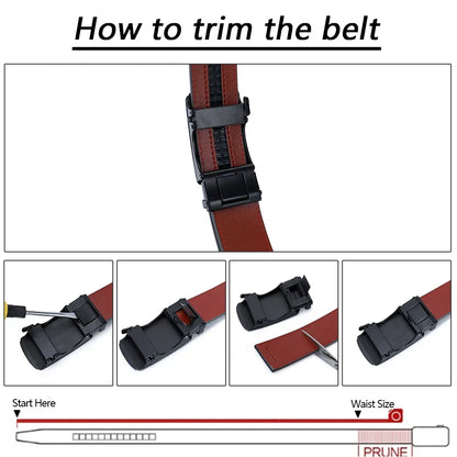 Men's Quality Leather Automatic Buckle Belt