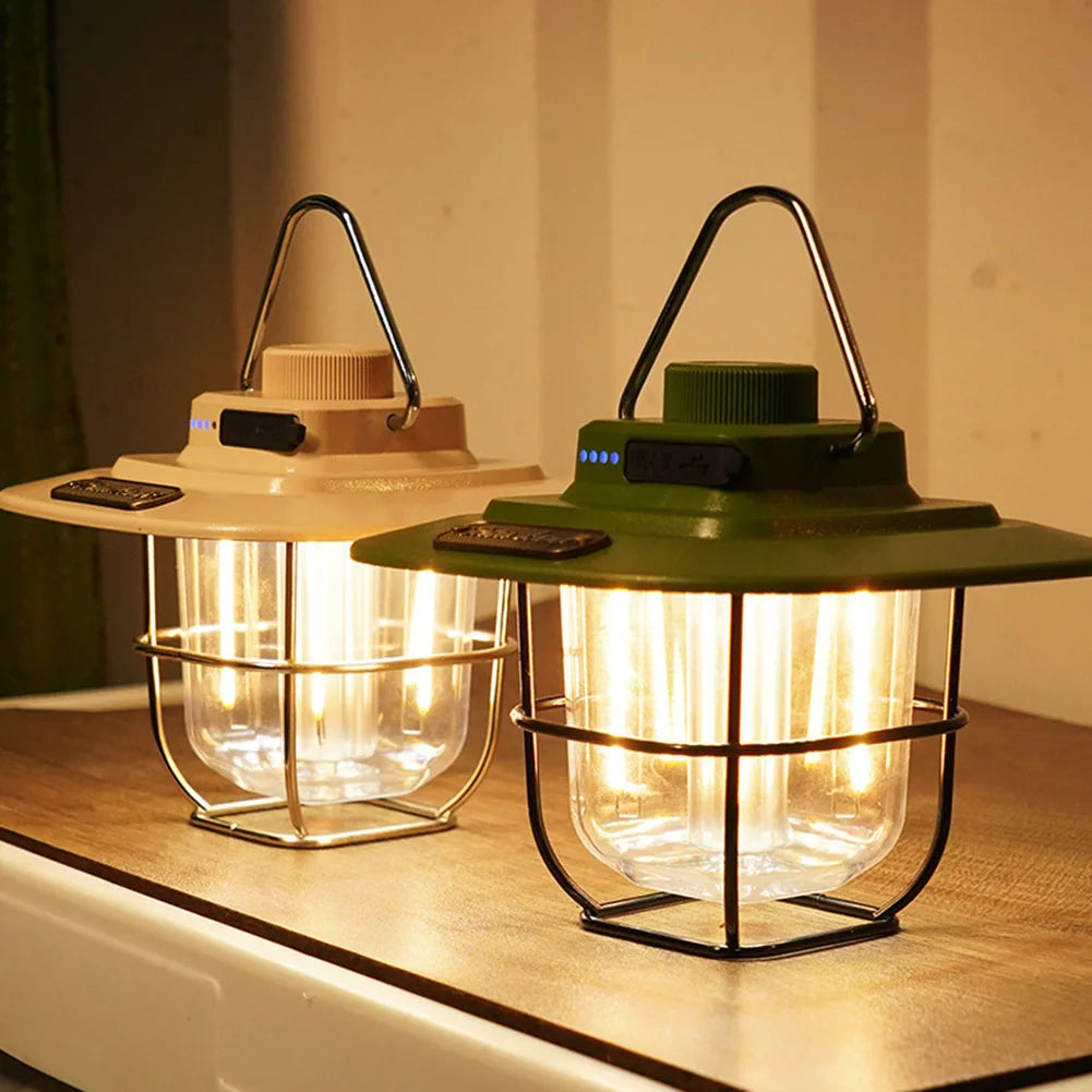 Vintage Rechargeable LED Camping Lantern