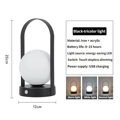 Portable Dimmable Handle USB Table Lamp