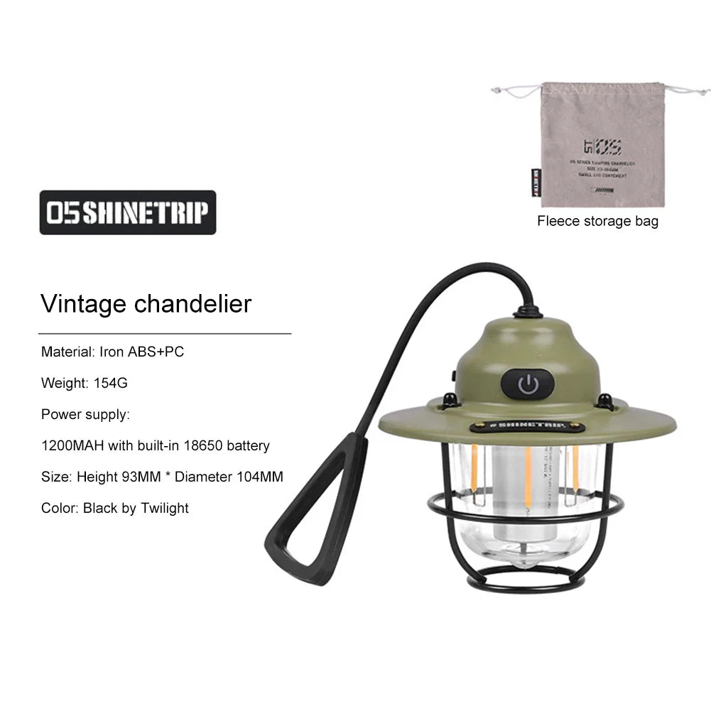 Vintage Rechargeable LED Camping Lantern