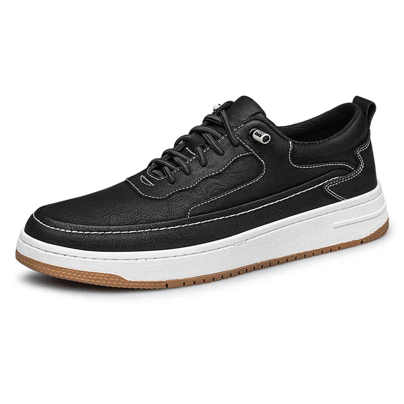 Men's Classic Leather Trainers with Flexibility