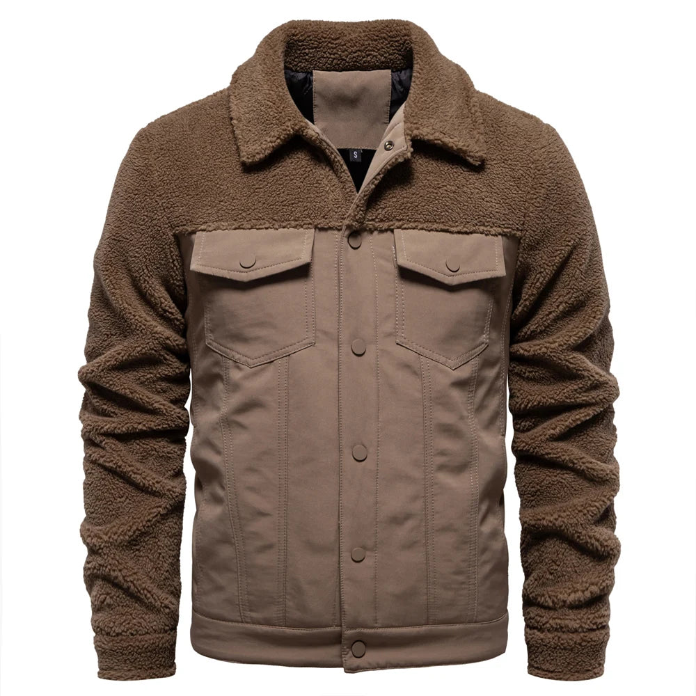 Men’s Fur Collar Warm Winter Jacket