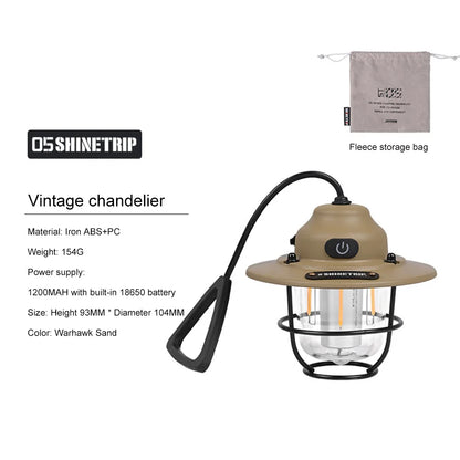 Vintage Rechargeable LED Camping Lantern