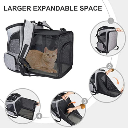 Ultimate Pet Travel Backpack  Breathable Design for Cats and Dogs, Nylon  Pack Ready