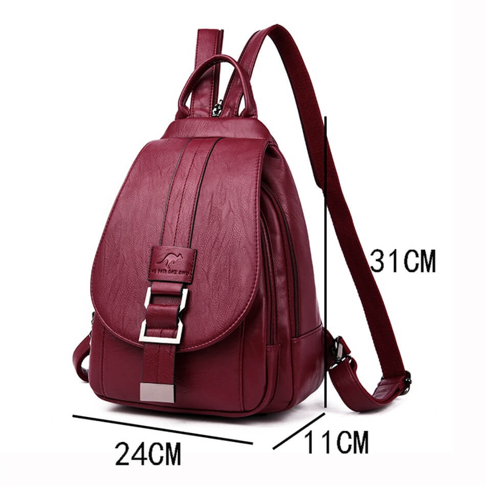 Stylish Leather Backpack for Urban Elegance Daily Use, City Travel Pack Ready Single Size