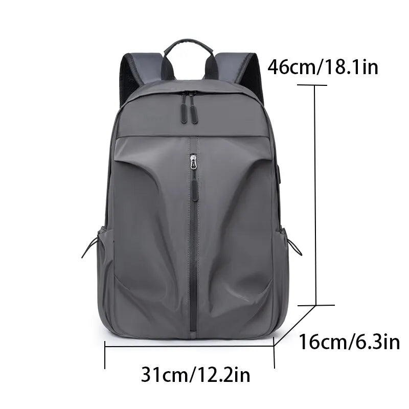 Unisex Classic Versatile Plain Student Backpack Everyday Use Pack Ready 20L Capacity