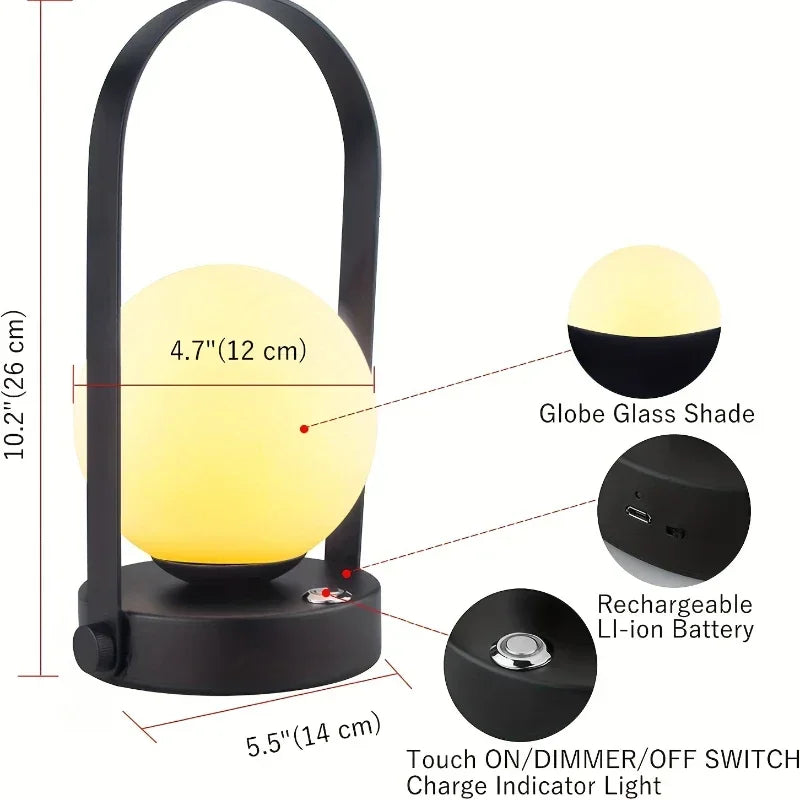 Portable Dimmable Handle USB Table Lamp