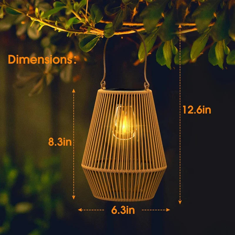 Solar Glow Hand Woven Garden Lights