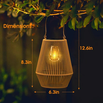 Solar Glow Hand Woven Garden Lights