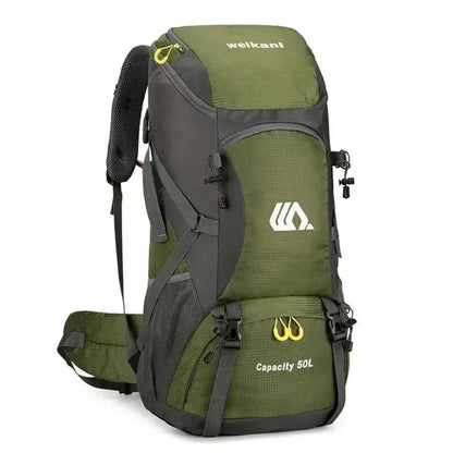 Waterproof High Quality Nylon Backpack Camping Hiking Pack Ready 50L Large Capacity