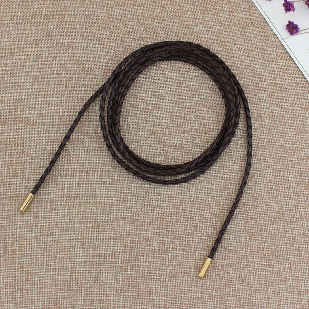 Vintage Leather Women's Rope Waist Belt