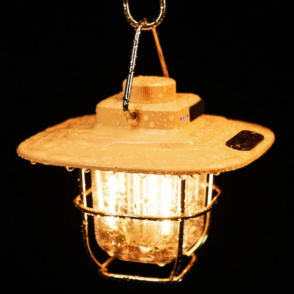 Vintage Rechargeable LED Camping Lantern