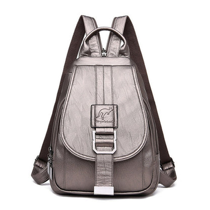 Chic and Stylish Leather Backpack for Urban Elegance Daily Use Pack Ready Compact Size