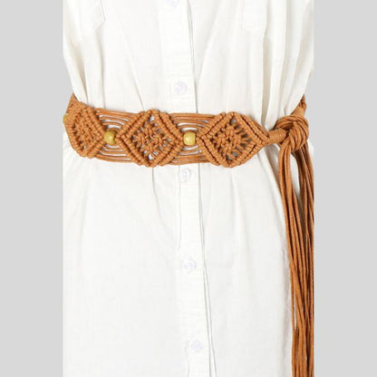 Boho Braided Belt for Ladies’ Dresses