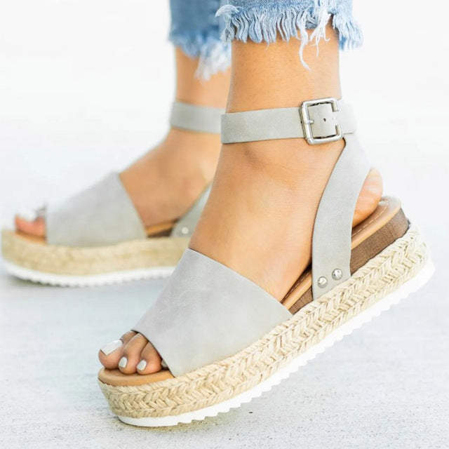 Anne Wedge Sandals With Platform