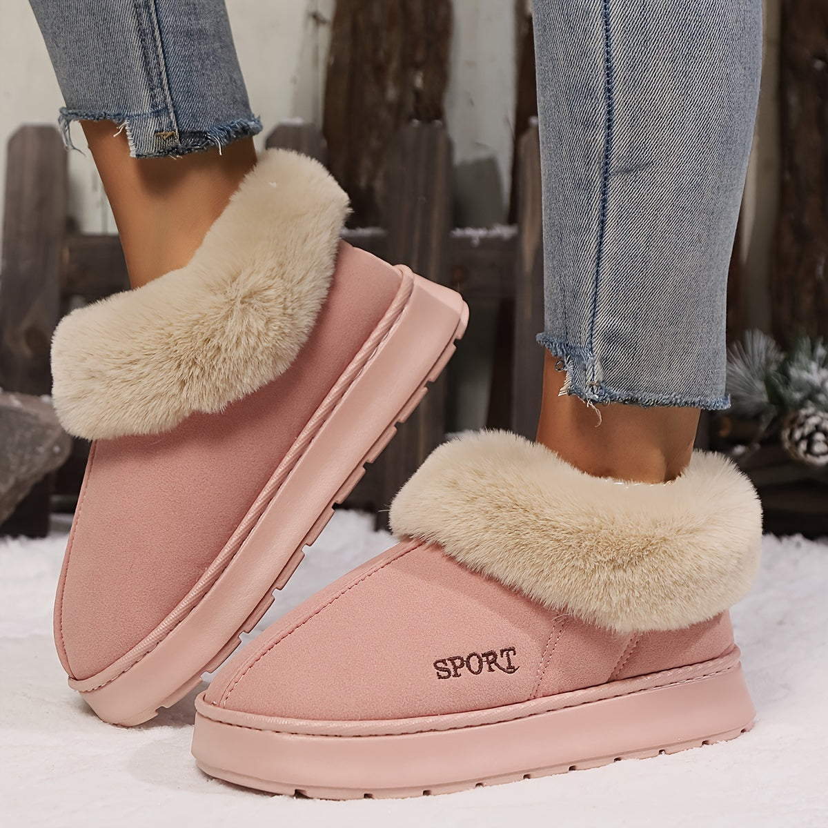 Women's Faux Fur Non-Slip Slippers