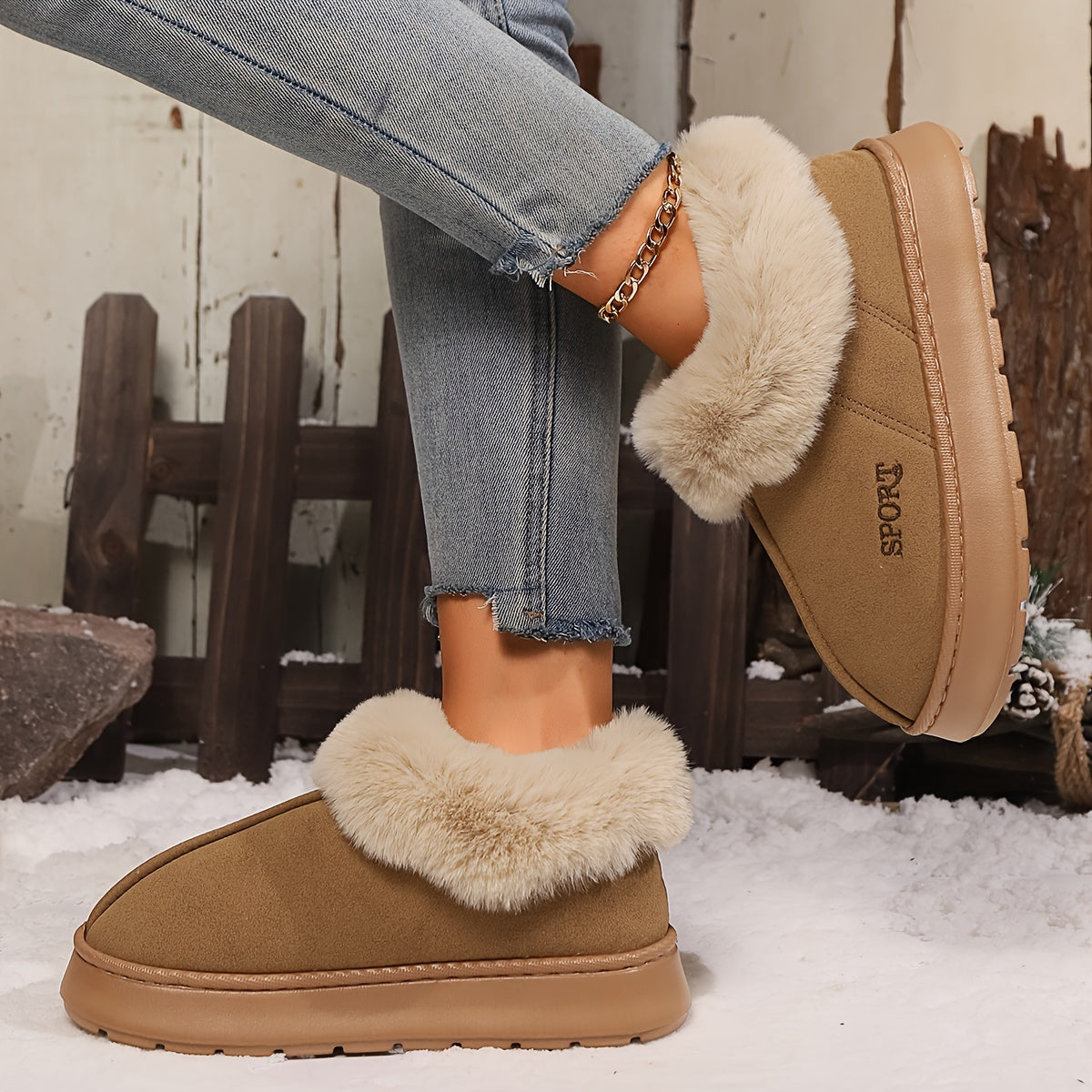 Women's Faux Fur Non-Slip Slippers